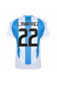 Argentina Lautaro Martinez #22 Fotballdrakt Hjemme Klær Copa America 2024 Korte ermer